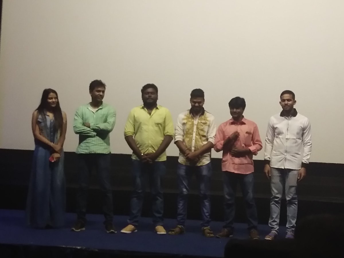 filmistreet's tweet photo. . #AvalukkennaAzhagiyaMugam  press show.. Cast &amp; crew on stage

#AvalukkennaAzhagiyaMugam  from tomorrow in Cinemas. Bookings on full swing now. #AAMFromTomorrow

Trailer: https://t.co/HcVDHqLFf4

@gsuzane @ASivakesavan1 @KathirSrinivas4 @kathiravanstudi @johnsoncinepro https://t.co/FE1A94f7fX