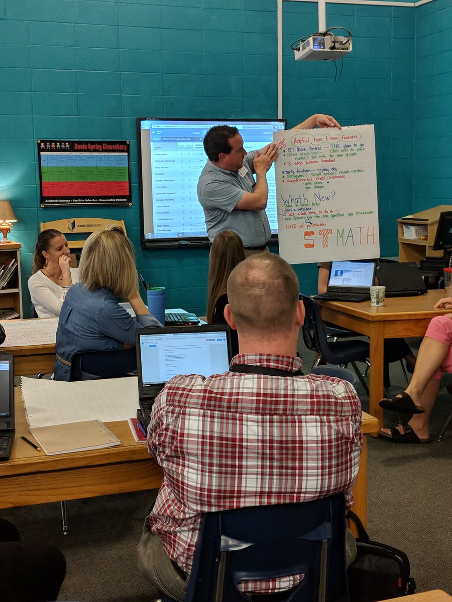 ST Math is a visual math program that builds a deep conceptual understanding of math. RSES teachers coached one another on strategies and best practices for promoting student growth during PLC today.@RSWolves @STMath #technologywithpurpose #differentiation #greatplacetolearn