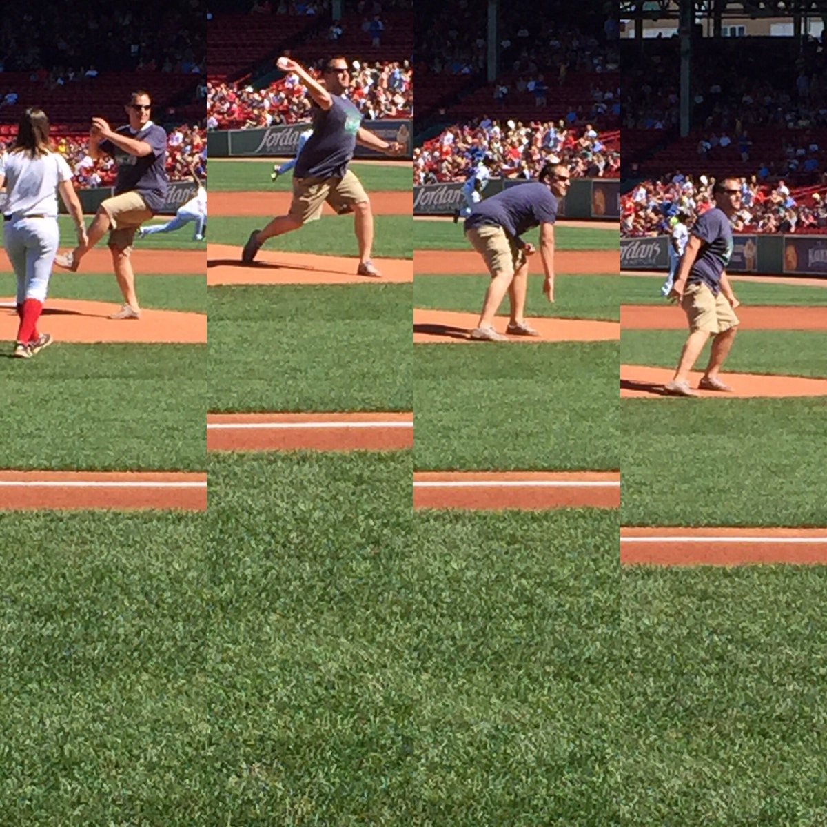 MikeKataja's tweet photo. 3 years ago today I got the chance to throw out the first pitch at my favorite ballpark after winning a #redsoxpets photo contest with our dog Stella. Still surreal I was able to do that. @redsox #theluckiest #bulldogsrule #RedSoxNation https://t.co/w4uI9xqf7n