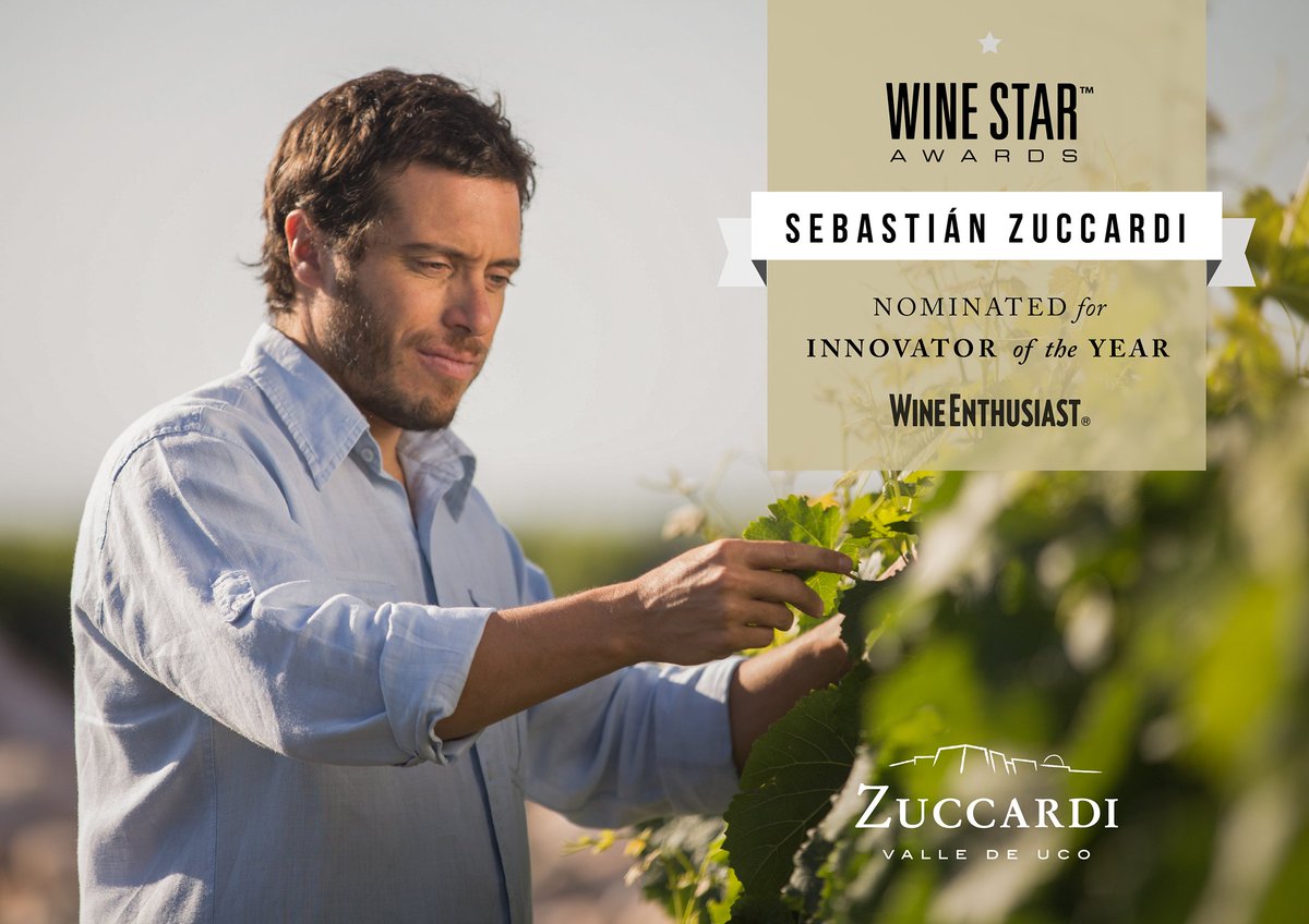 Orgullosos de la nominación de nuestro winemaker <a href="/SebaZuccardi/">Sebastian Zuccardi</a> como "Innovator of the Year" #WineStarAward