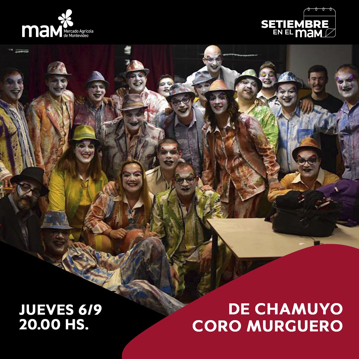 No se pierdan hoy un gran espectáculo de murgas con entrada gratuita en el <a href="/MercadoMAM/">maM</a> a las 20hs!!