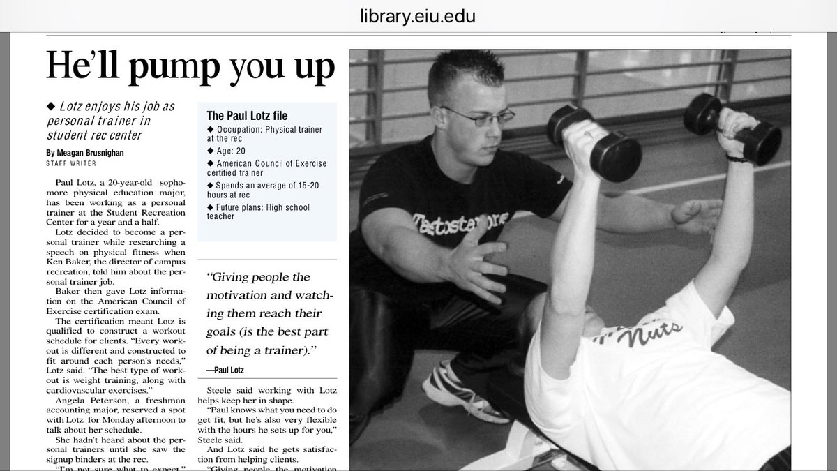 LotzOfPE's tweet photo. Pre-Valley View Mr. Lotz. #tbt #EnjoyTheView #BestYearYet #ViewTheSpecials #UsedToHaveHair #UsedToBeBuff #StillBlind #PersonalTrainer #EIU https://t.co/n7JkvOKx6Z
