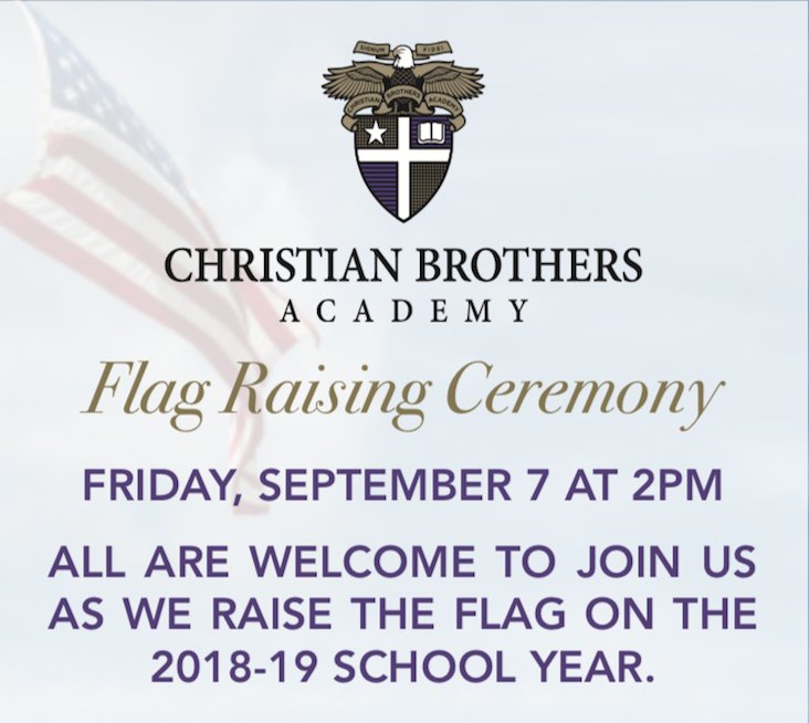 cbaalbany's tweet photo. The annual Flag Raising Ceremony &amp; JROTC Hall of Fame Induction Ceremony will be hosted tomorrow at 2PM. All are welcome to join. Please plan to arrive by 1:45PM, as roads will be closed off 15 minutes before the ceremony begins. https://t.co/qo7HCZ2JLT
