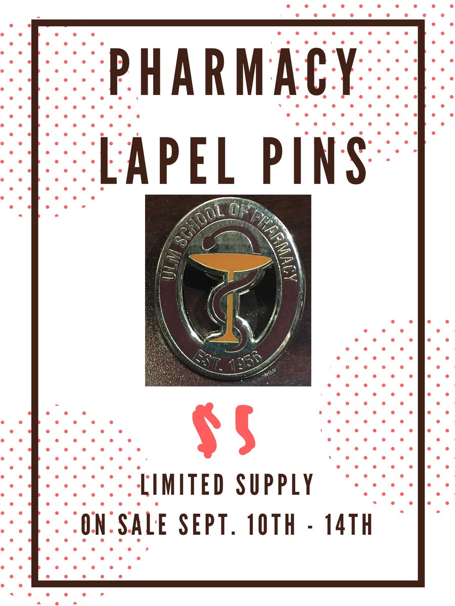 ULMSNPhA's tweet photo. Is your white coat looking too plain? Do you have $5 hanging around? PERFECT! ULM SNPhA will be selling these wonderful lapel pins NEXT WEEK for ONLY $5! Order Forms will be available in your classroom starting Monday! But Act Fast, quantities are LIMITED! https://t.co/9F0qhuqj1O