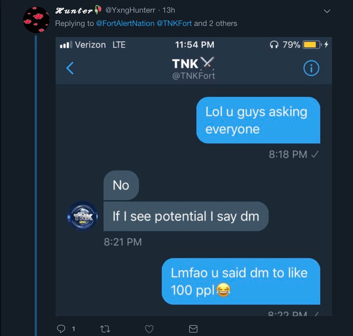 FortConsoleCBs's tweet photo. NEWS: @TNKFort HAS BEEN CALLED OUT FOR CLOUT CHASING! THEY HAVE BEEN SEEN LATELY IN PEOPLES DMS WHO HAVE OVER 100 FOLLOWERS AND BEGGING THEM TO JOIN! WE NEED TO STOP THIS 10 YEAR OLD KID AND HIS CLAN FROM CLOUT CHASING!!! #cleanthecommunity https://t.co/XmGb9SzN2k