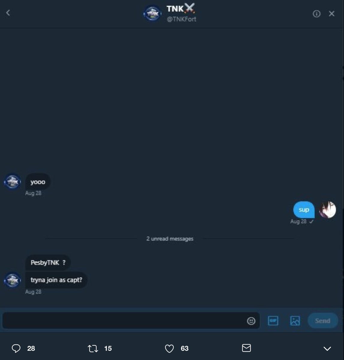 FortConsoleCBs's tweet photo. NEWS: @TNKFort HAS BEEN CALLED OUT FOR CLOUT CHASING! THEY HAVE BEEN SEEN LATELY IN PEOPLES DMS WHO HAVE OVER 100 FOLLOWERS AND BEGGING THEM TO JOIN! WE NEED TO STOP THIS 10 YEAR OLD KID AND HIS CLAN FROM CLOUT CHASING!!! #cleanthecommunity https://t.co/XmGb9SzN2k