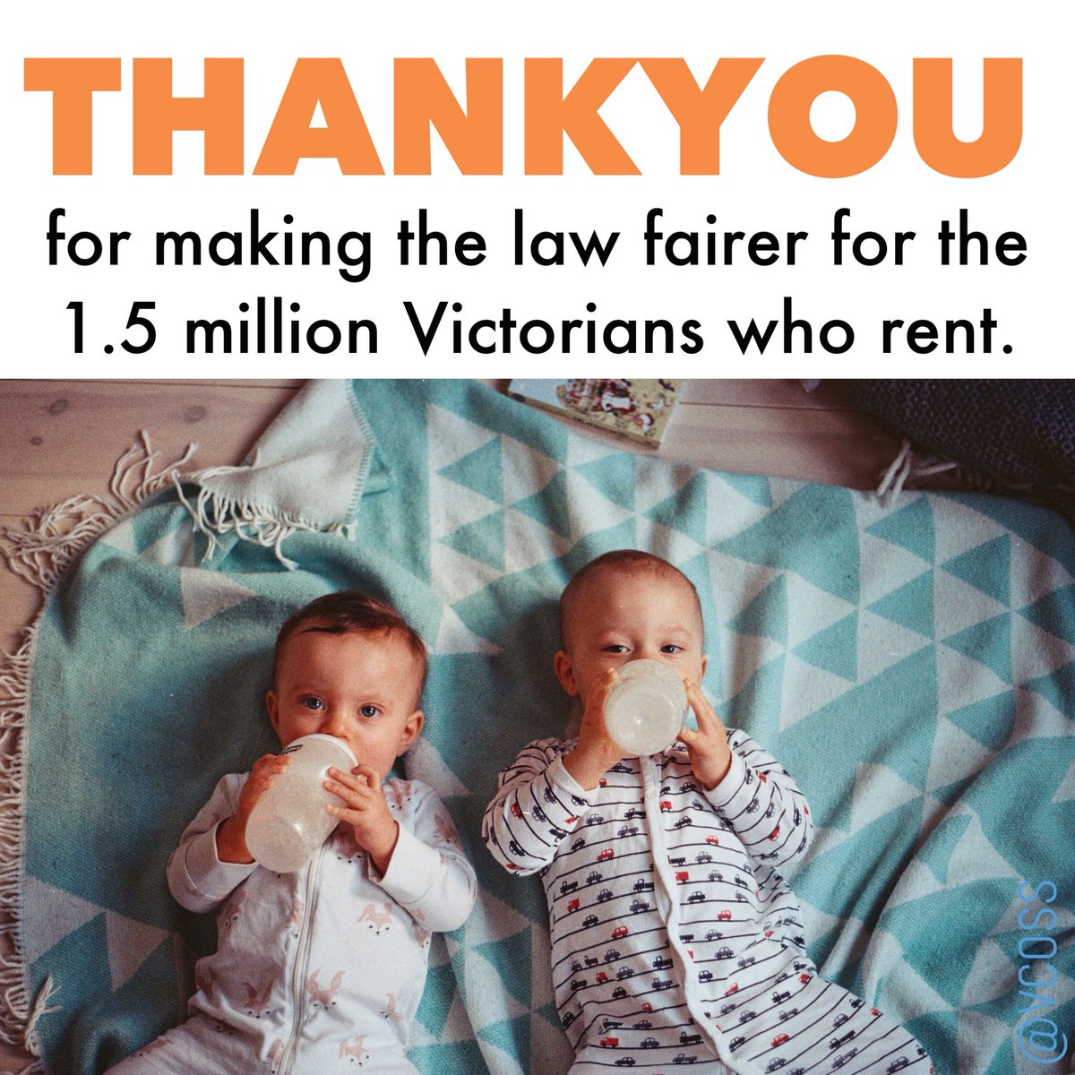 VCOSS's tweet image. The Residential Tenancies Bill has passed the Victorian Parliament—giving renters the support, protection and dignity.

🏠 #RentingMadeFair! ✅