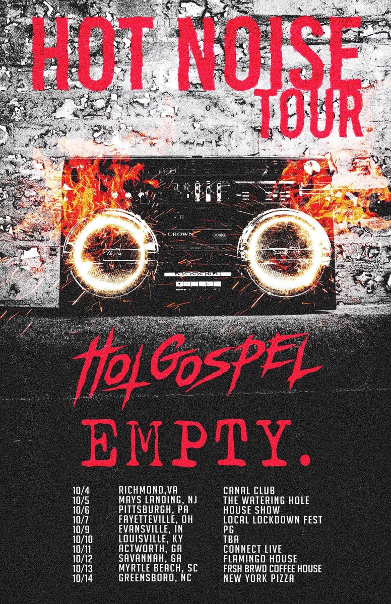 October 9th <a href="/PGeville/">PG = Pionear Group</a> w/ <a href="/HotGospelBoys/">Hot⚡️Gospel™</a> <a href="/Emptyisaband/">EMPTY.</a>. See you there.