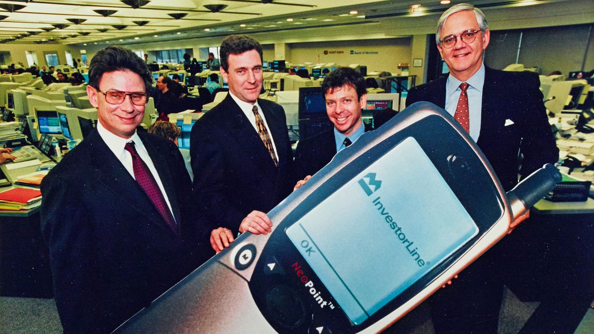 BMO's tweet photo. This month we’re celebrating our 30th year of Investorline services. Here is a #ThrowbackThursday to when we first brought mobile trading to Investorline nearly 20 years ago. It has been an amazing journey and in many ways we’re still just getting started! https://t.co/rZGV0zFxD7