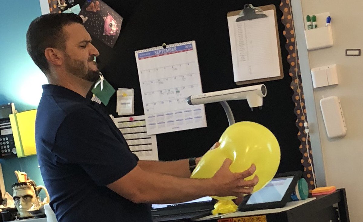 Introduced my students to #Google #ScienceJournal today with an investigation into the loudest way to pop a balloon! #lindberghlearns #happyteacher