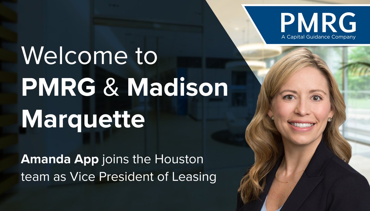 PMRealtyGroup's tweet photo. PMRG &amp; @MMRSharepoint welcome Amanda App to Houston Leasing team! https://t.co/R0px0eTMTc #CRE #realestate https://t.co/0Dk7HoyZUM