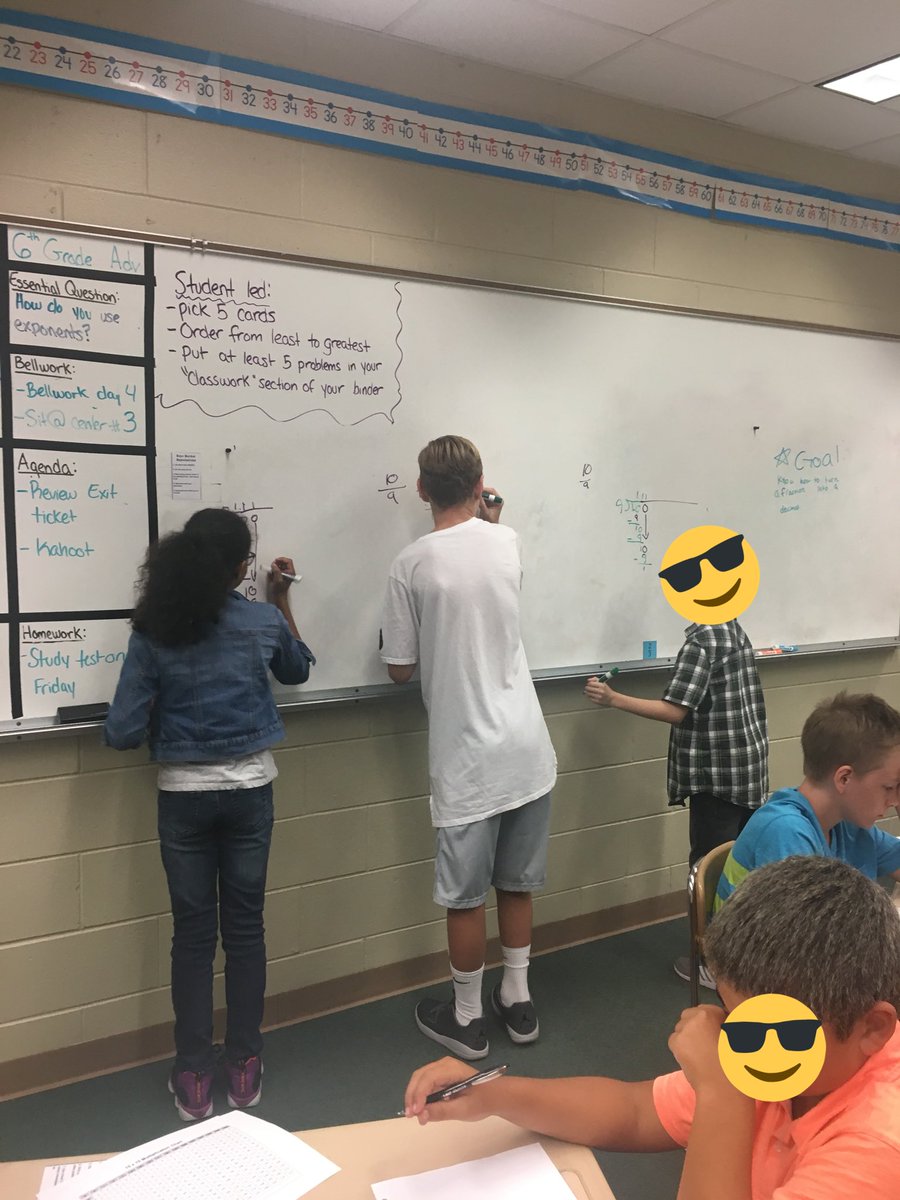 missdatsms's tweet photo. Great day @SMSeagles16!  L. Strats class pushed in to their peers’ math class for centers and task card fun! #studentsteachingstudents https://t.co/KkL2DWtMjr