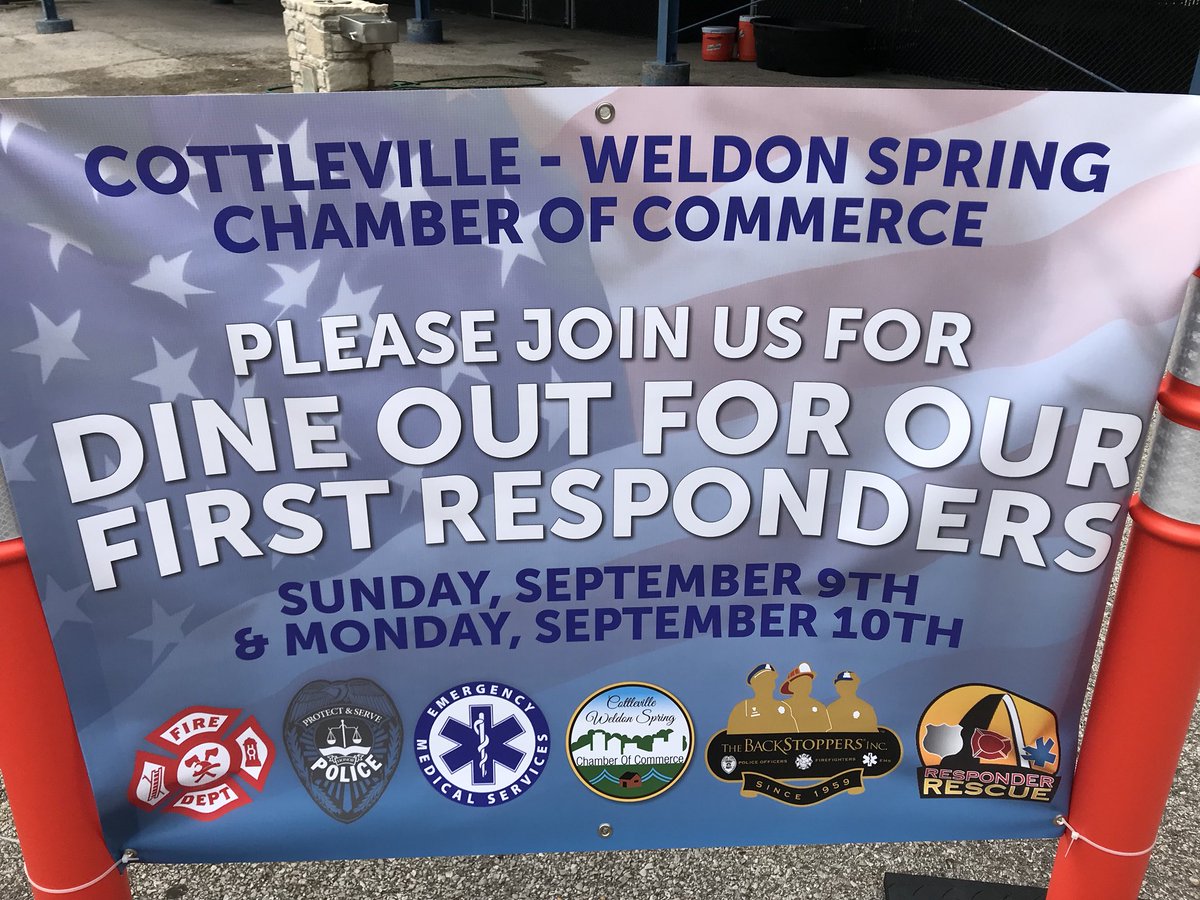 FHVikings's tweet image. Even though we had to move our First Responder festivities the Cottleville/Weldon Spring Chamber has a great opportunity to support our First Responders!
