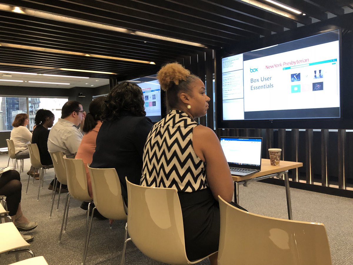MorganTBook's tweet photo. #TotalRewards is ready for the future of file storage and sharing! We are excited to be piloting #Box at #NYP. Thanks to the #NYPIT team for providing training. https://t.co/XTLXPPUW6W