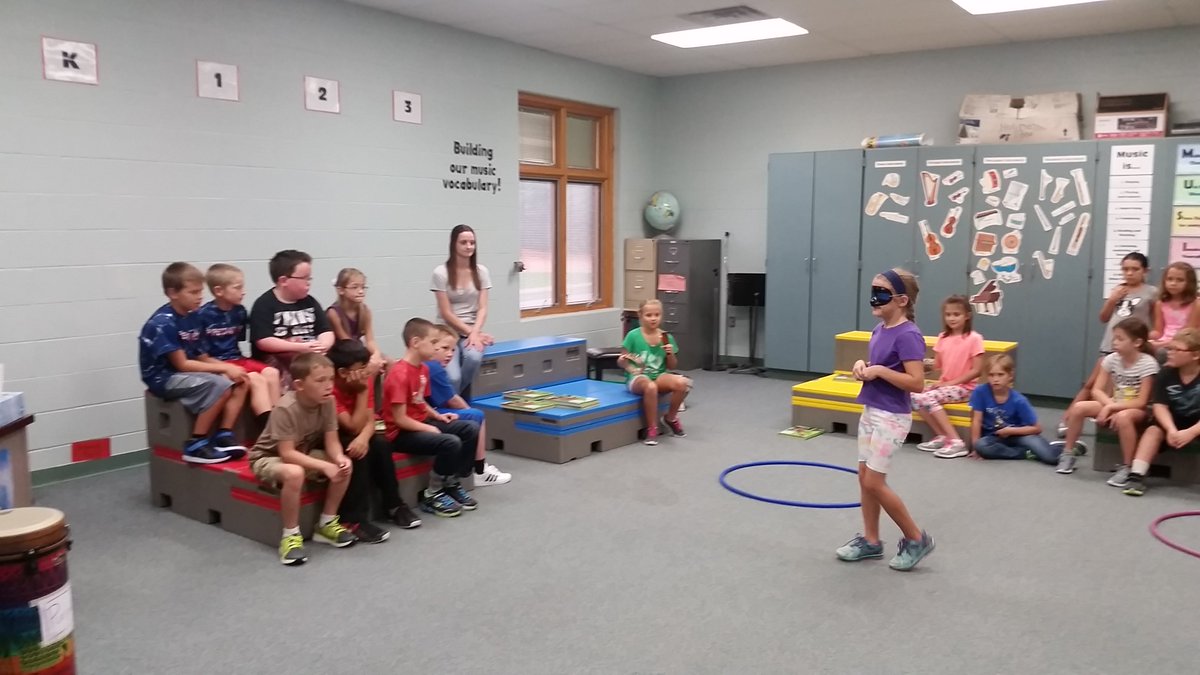 cellogrl33's tweet photo. Having fun in music class at OAC by listening to instruments and being guided to them while blindfolded! @OacSchool https://t.co/IT1wwwjj5U