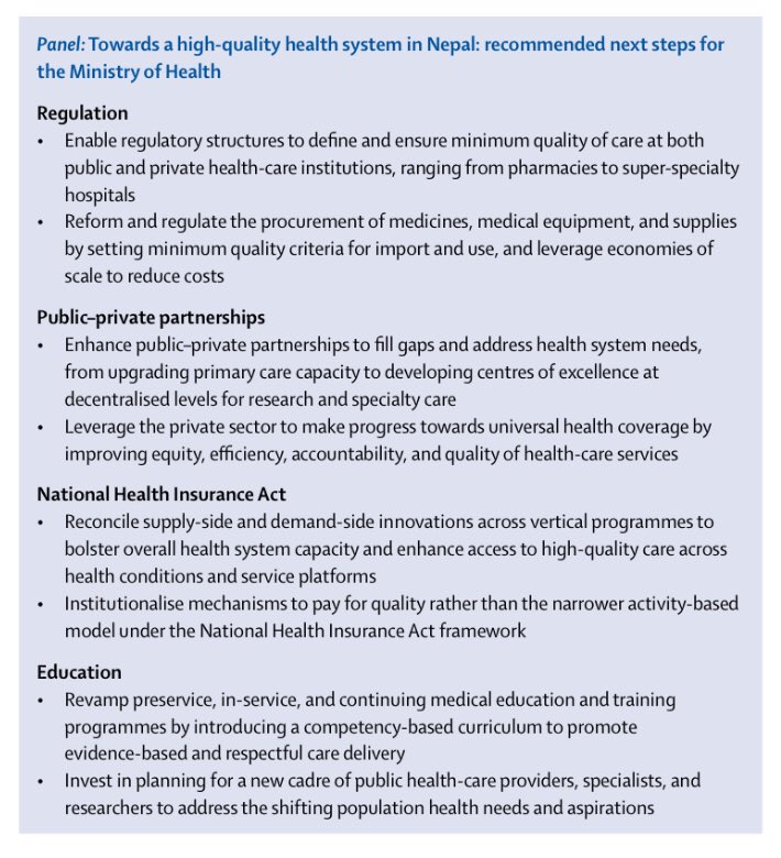 What can the Government of Nepal do to ensure people’s right to high quality healthcare? <a href="/thapagk/">Gagan Thapa</a> <a href="/KtmAktivist/">Amit Aryal</a> and I share our thoughts in the <a href="/LancetGH/">The Lancet Global Health</a> <a href="/HQSSCommission/">Quality Commission</a> report.