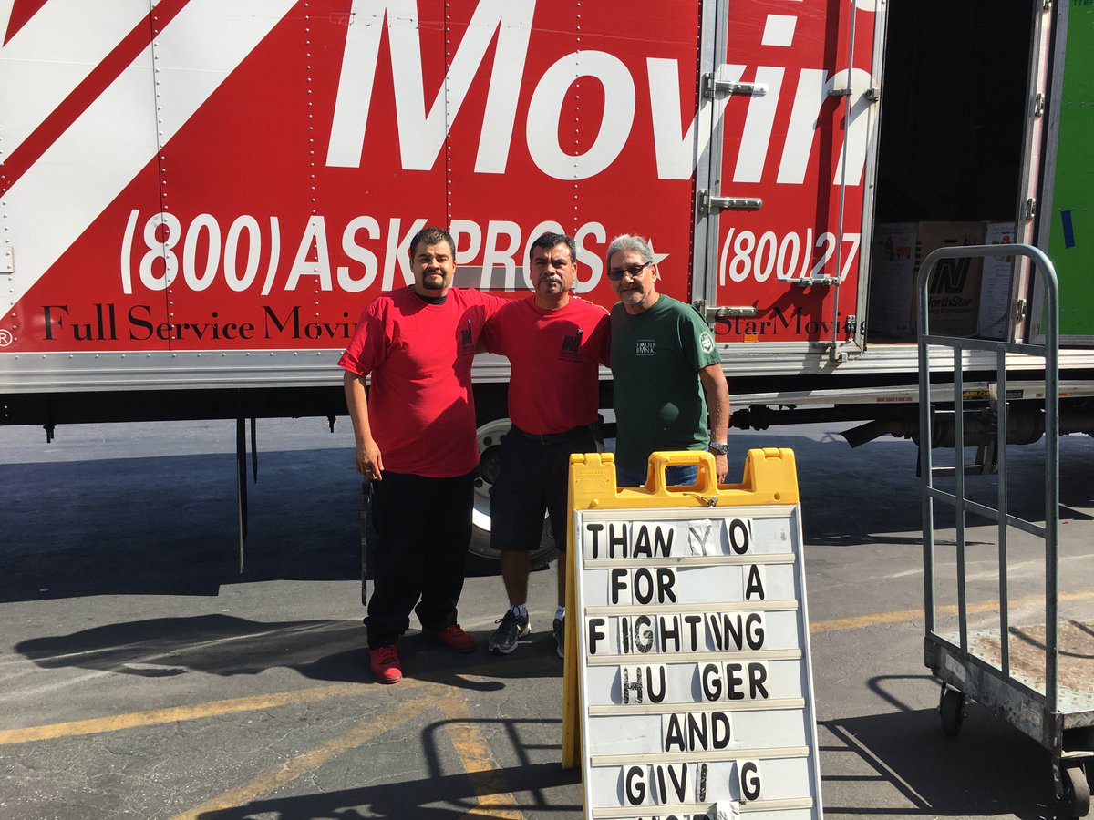 NorthStarMoving's tweet photo. Shout out to our awesome team &amp; all of our friends including @Groundworkcoffe who made our annual Send Hunger Packing Food Drive a success! The food &amp; monetary donations will provide 34,448 meals to feed hungry children in Los Angeles County @LAFoodBank #Fighthunger #FeedLA #TBT https://t.co/fNCDdI2ifv