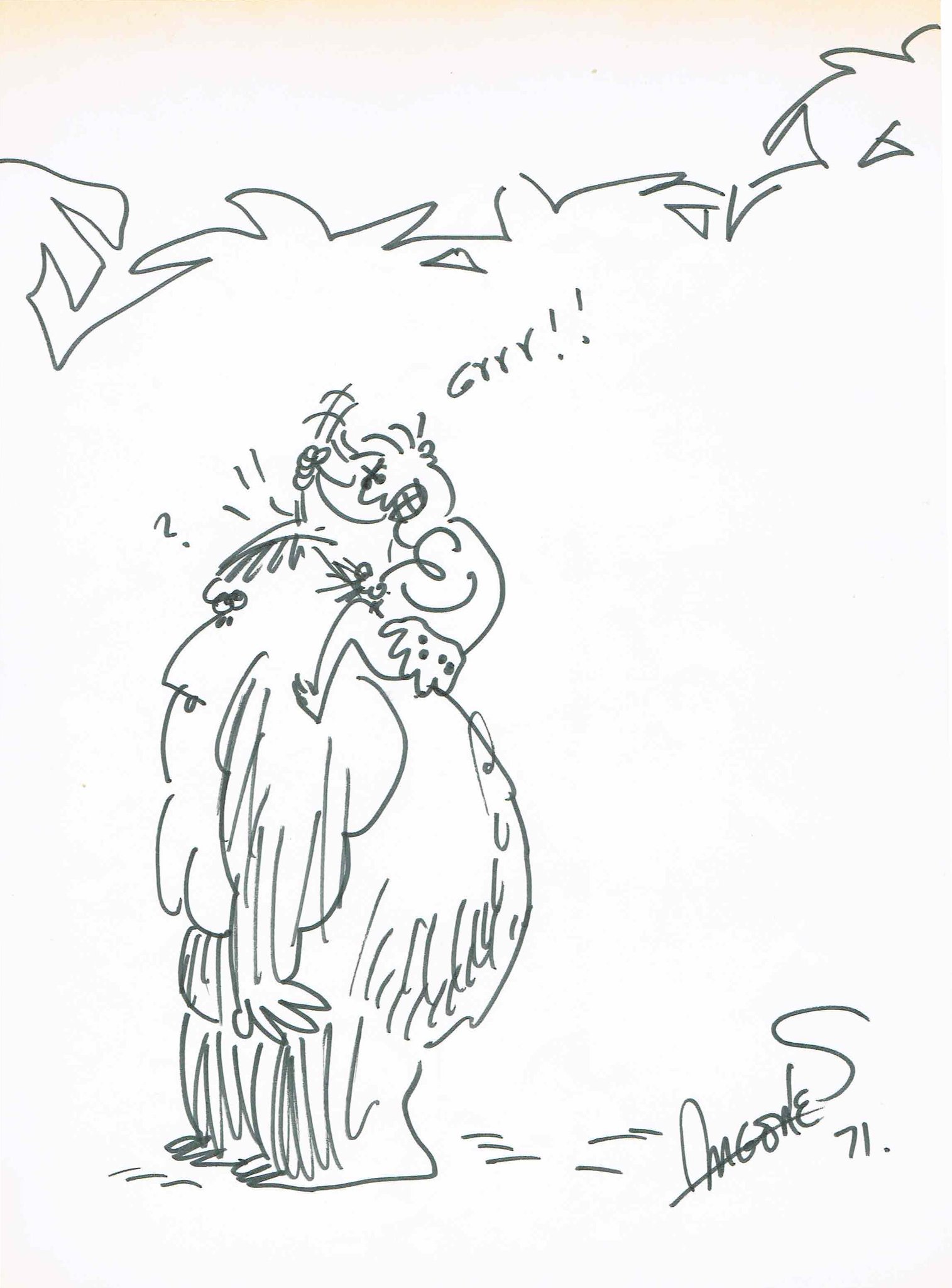 Happy Birthday to Sergio Aragones. Here\s one I have by him. 