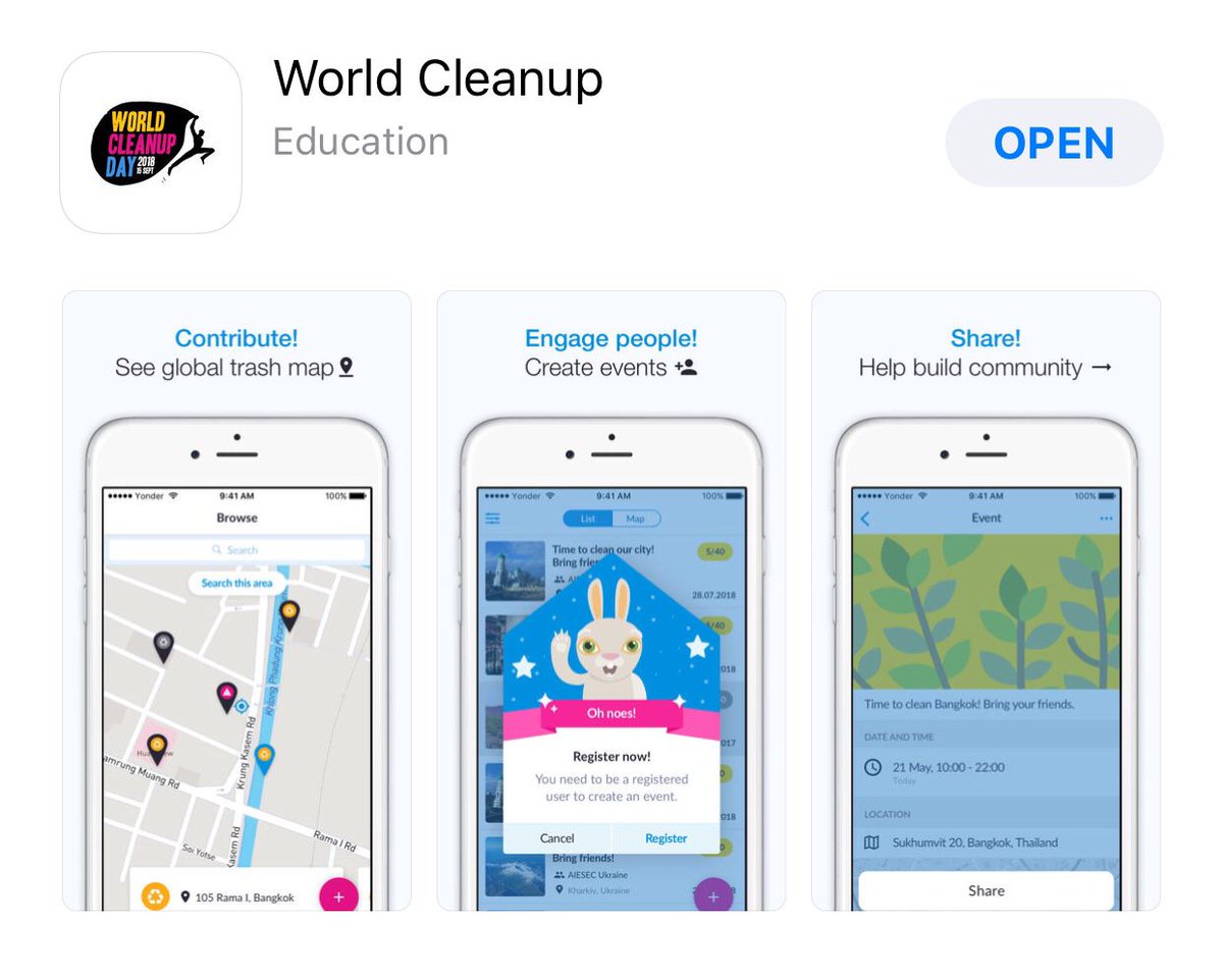 If you’re looking for a concrete way to help the #WorldCleanupDay effort, pls download the #WCD18 #cleanapp & map some #litterhotspots & #illegaldumpsites in YOUR community. Every data point is vital to our effort to understand #globalwaste.
