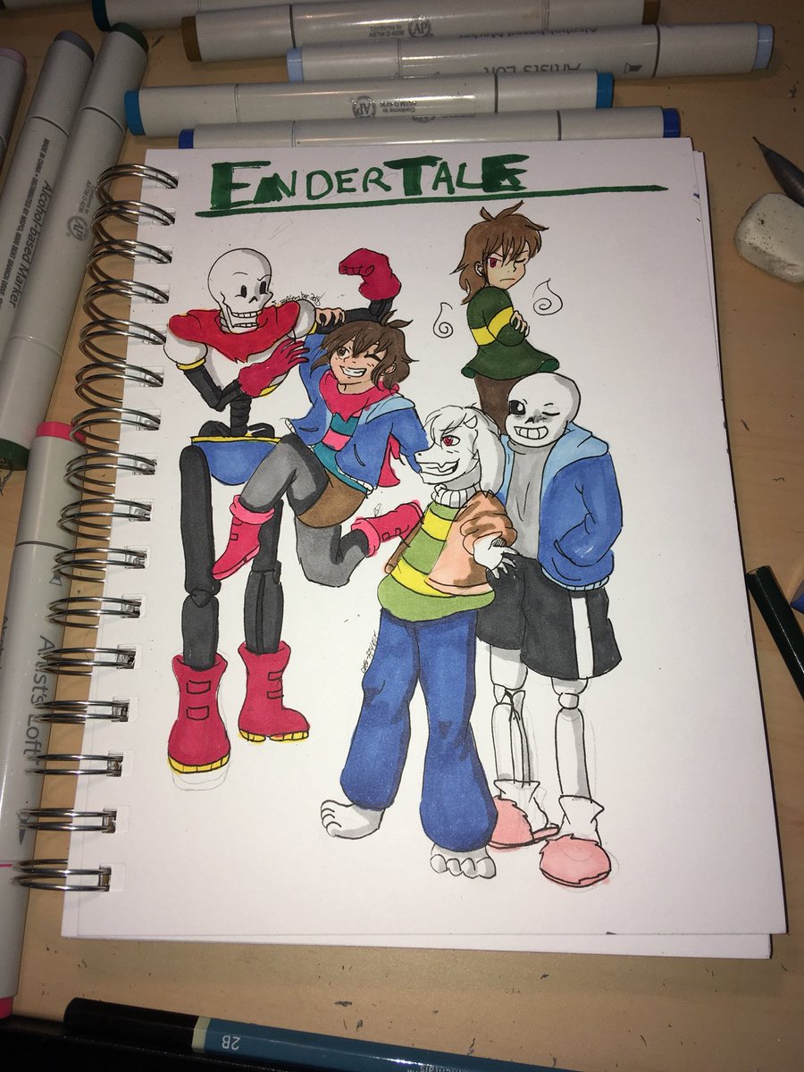 art_iz4ever's tweet photo. Some more #Undertale FanArt from my Instagram! Featuring #Mobtale (or #UndertaleMob as it’s sometimes called), #Outertale, #Endertale, and #Storyshift! Enjoyyyyy~! https://t.co/BDQFPYgQdS