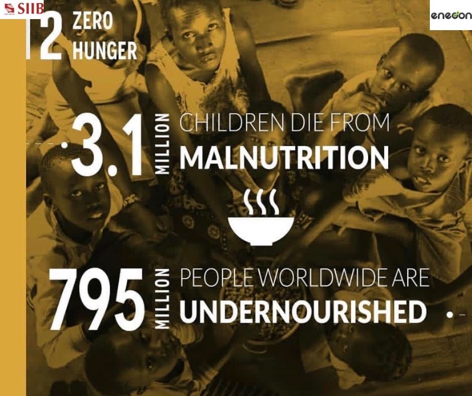 ENECON_SIIB's tweet photo. #ENECON 2018 starts in 2 days. 17days-17 goals.
The 2nd SDG Zero Hunger seeks to end hunger and all forms of malnutrition, and double agricultural productivity in the next 15 years.
#SDG2 #2DaysToENECON2018 #8thSeptember
#THINK #ADAPT #SUSTAIN
#MERCURY IS RISING https://t.co/5lYqGHPfjw