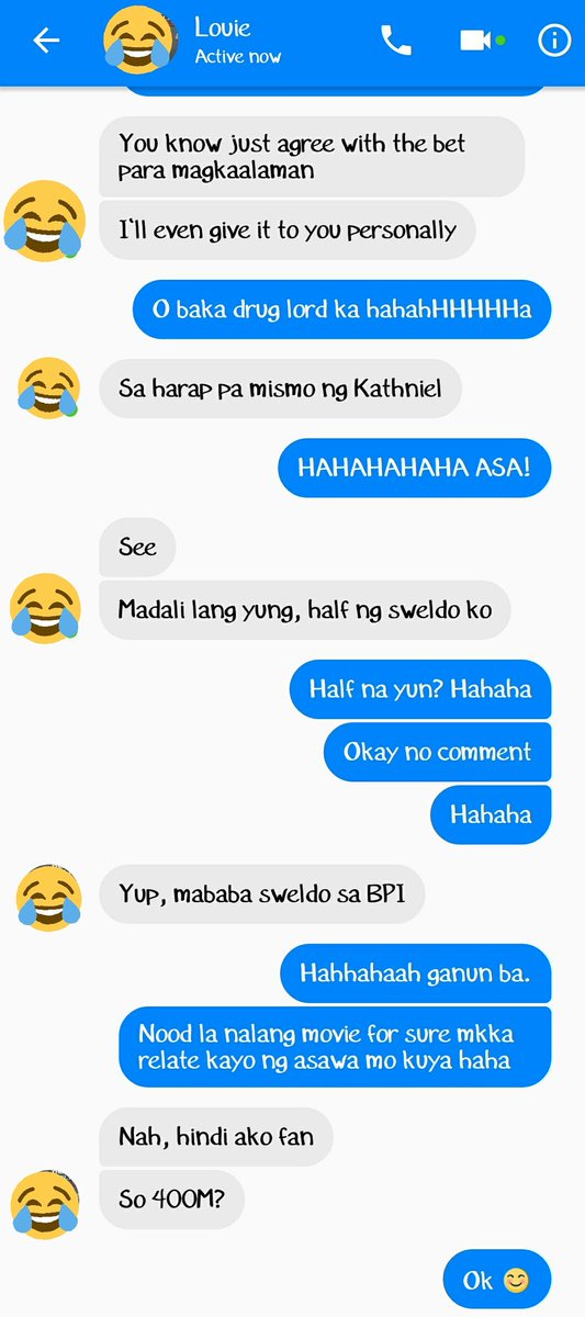 beshykeyk's tweet photo. Days b4 d showing of THOU i was able 2 read a bashers comment on Moira's post abt KN so i PMed him. He den challenged me &amp; made a bet. If d gross reaches 400k, he'll give me 50k. I said OK SURE.

I hope he doesn't go private after d art card is released. 😂  mannngil ako kuya! 😂 https://t.co/MWGLZwBUbd