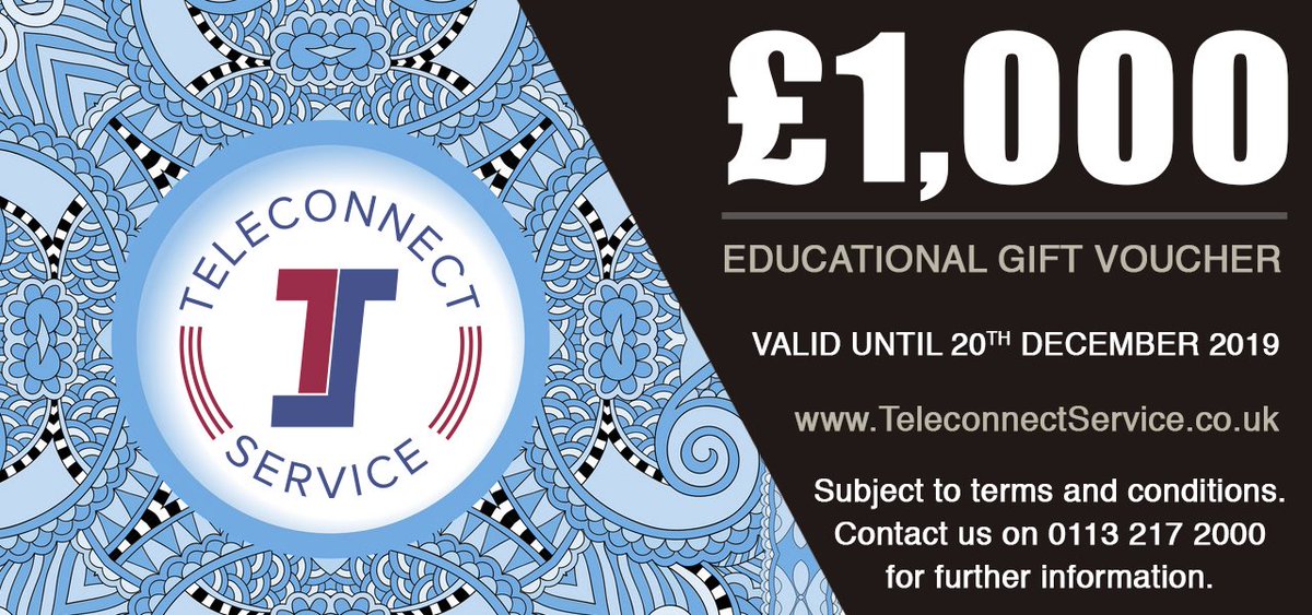 TeleconnectLtd's tweet photo. Save your school or college up to £6,000 with a range of Educational Gift Vouchers from Teleconnect Service!
#Teleconnect #School #College #Tearchers #HeadMaster #Students #Educational #Gift #Voucher #Deals #Offers #Savings #Telecoms #Telephony #Technology #Communications #Leeds https://t.co/tRHypOkkc5