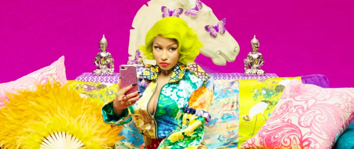 thefader's tweet image. .@BTS_twt drop new “IDOL” video with @NICKIMINAJ. thefader.com/2018/09/06/bts…