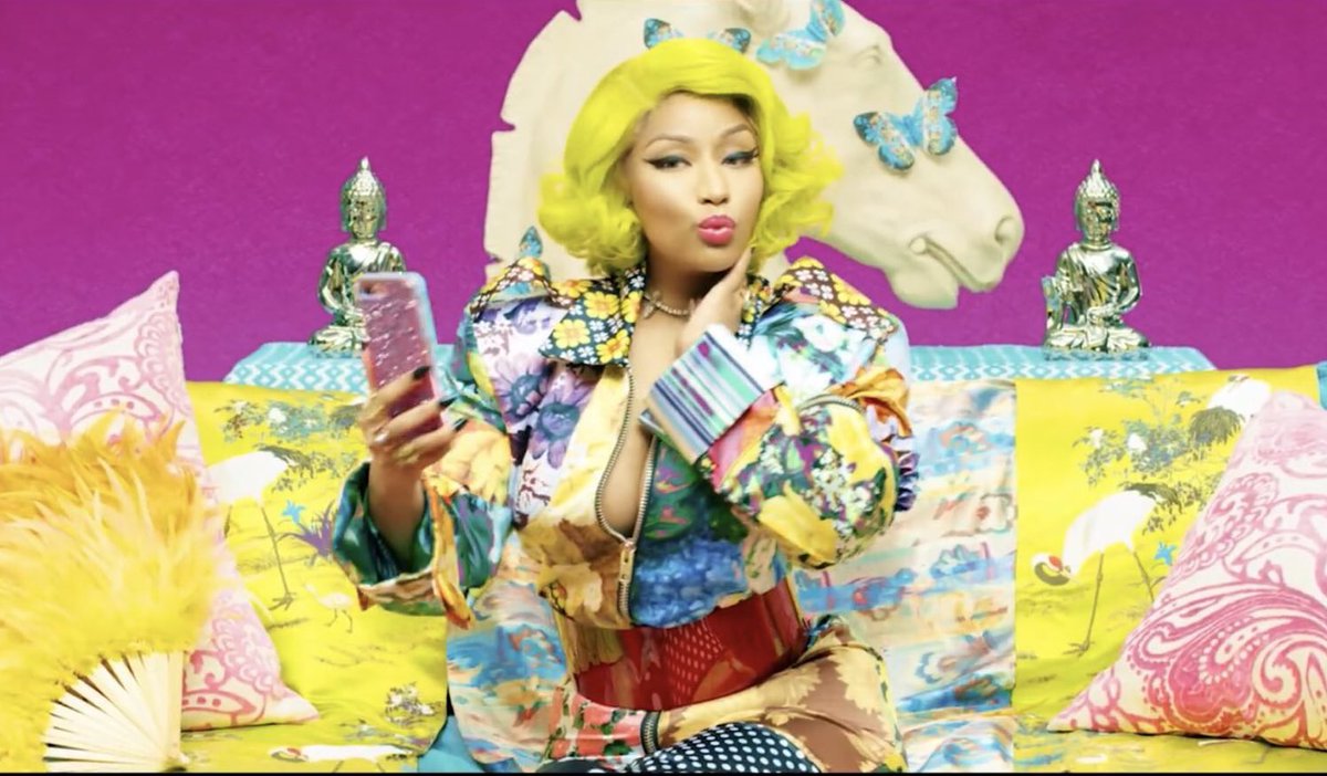 NickiAbout's tweet photo. What’s good Korea? The official music video for 'IDOL' by @BTS_twt &amp; @NICKIMINAJ is out NOW!  #IDOL #Feat_NickiMinaj

https://t.co/DFEpoabuzO https://t.co/QkKoV8qLym