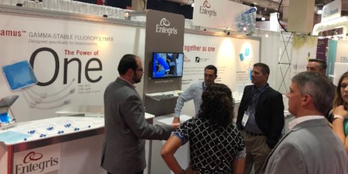 Entegris's tweet photo. We're busy talking about our high-grade, gamma-stable #fluoropolymer film that provides higher purity & greater reliability. Stop in to see us at #BPI2018 booth 806 today! https://t.co/lEdBUshzcx. #Aramus #PolymerScience #lifesciences #Entegris #BPICONF @Bioprocess365 https://t.co/g55U4Xnngh