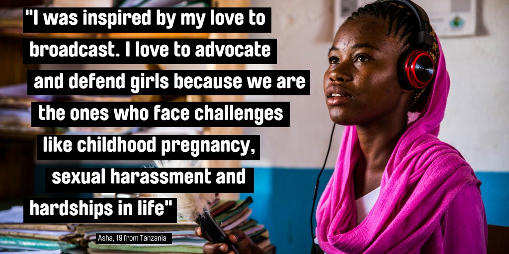 RestlessDev's tweet photo. With training from @SautiyaVijana, Asha had the skills to start her
own local radio show addressing issues affecting girls 📻 She is one of the 7,000 girls we work with in Tanzania to tackle gender inequality by making sure their voices are heard.

#YouthPower
#SheDecides https://t.co/KeysadgsOq