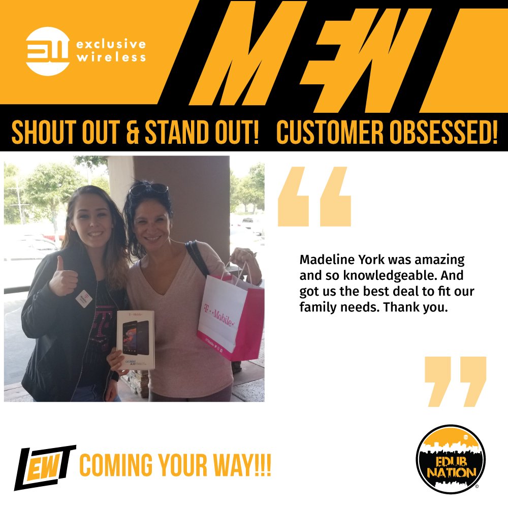 Exclusive Wireless (@realewinc) on Twitter photo It's not Wednesday but we can still recognize <a href="/DestinyCurliss/">Destiny Bachelier-Curliss</a> & <a href="/MadelineYork14/">Madeline York</a> for excellence in customer service! #CustomerObsessed #EDUBNation It's not Wednesday but we can still recognize <a href="/DestinyCurliss/">Destiny Bachelier-Curliss</a> & <a href="/MadelineYork14/">Madeline York</a> for excellence in customer service! #CustomerObsessed #EDUBNation