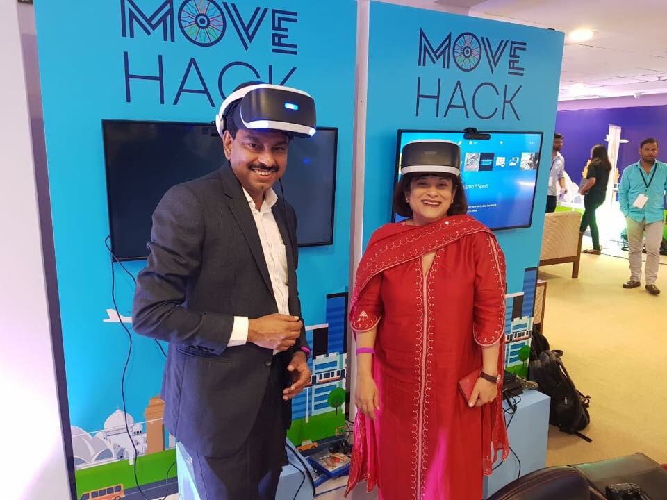 debjani_ghosh_'s tweet photo. Thoroughly enjoyed the #MoveHack2018 energy and experience.... put together some brilliant startups and technology.. add a great problem for them to solve and it’s guaranteed magic!! The energy is truly infectious. PS..the VR demo rocks! https://t.co/ysv358katB