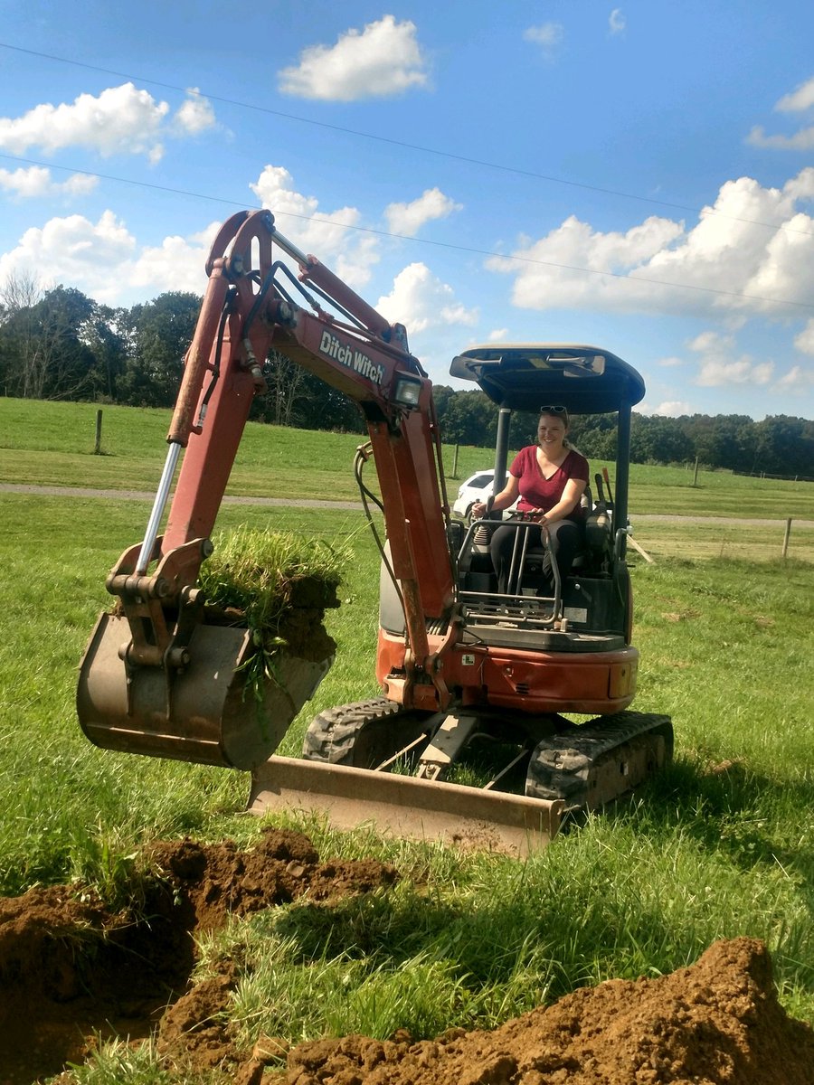 c_coombs's tweet image. Soil pit dug and ready go for today, just hope this rain clears up for our twilight tour! #mercer #aglife #pennstateextension
