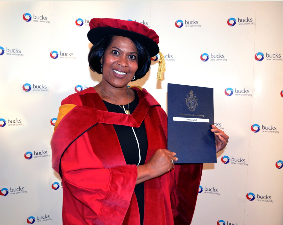 Today we had the privilege of presenting @yvonnecoghill1 CBE, NHS England's Director of Workforce Race Equality Standard Implementation with an #HonoraryDoctorate for her outstanding contribution to race #equality and #diversity in healthcare and her inspirational #leadership