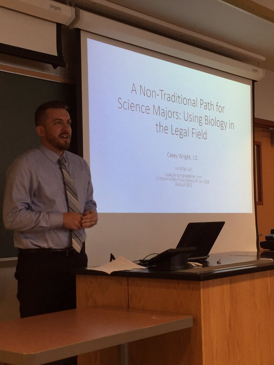 WabashBiology's tweet photo. Welcome back to @WabashCollege Casey Wright '12 - one of two alumni speakers as part of the 2018 Cole Lecture Series https://t.co/wqlv8HgAFA