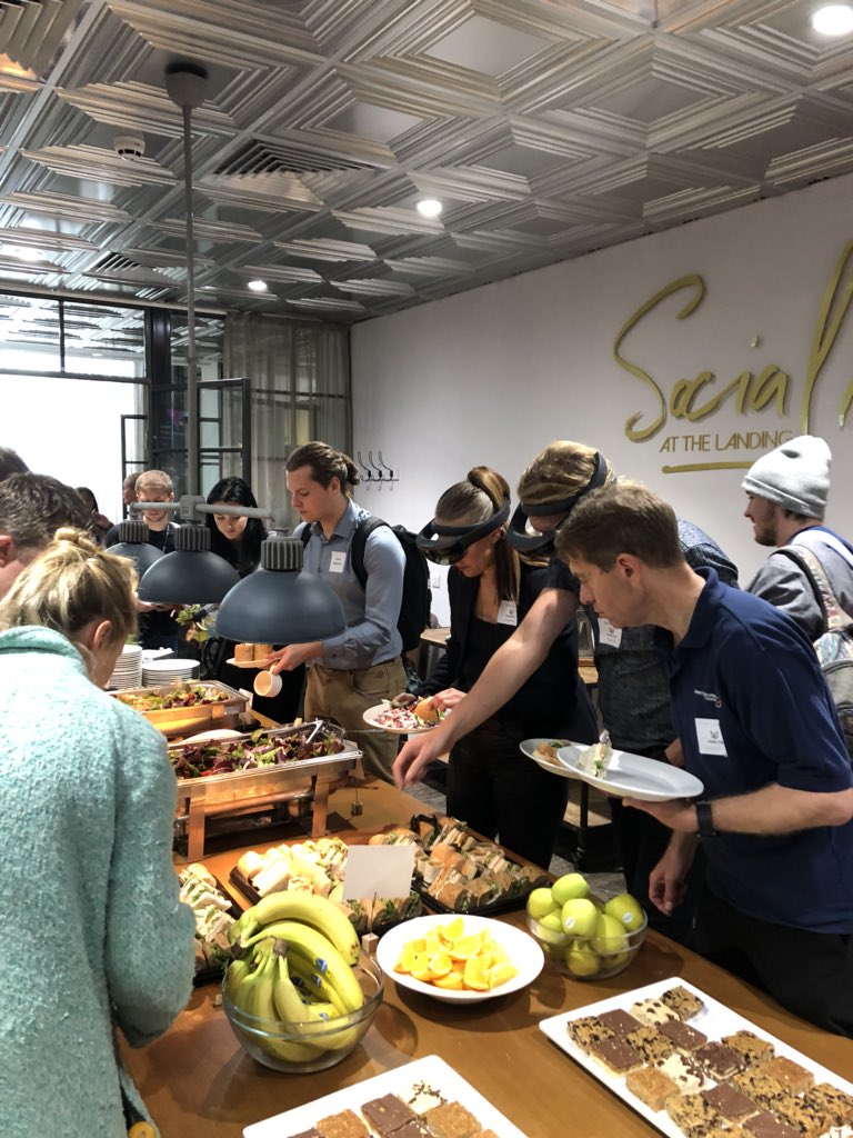 KimSPYRE's tweet photo. We got the hungry delegates fed #metalab18 @TheLandingMCUK @ShuLing_Li  what a fantastic day so far #mediacityuk #metalab18 #thelanding #salford https://t.co/UGHTqbfIkA