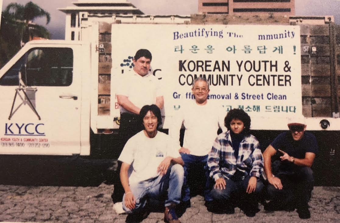 KYCCLA's tweet image. #ThrowBackThursday - Can you spot Tommy and Jose (still on staff at KYCC) in this old photo? KYCC changed it&apos;s name from &quot;Korean Youth and Community Center&quot; to &quot;Koreatown Youth and Community Center&quot; in 2004. 🌴