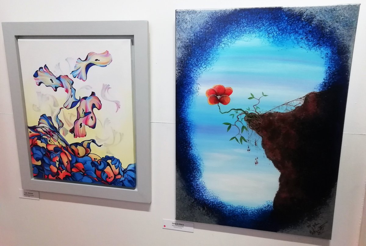 Went to see the DAC (Disability Arts Cymru) traveling exhibition in Merthyr today, met up with the lovely ladies of DAC, which is always nice. Met up with <a href="/cerysknighton/">Cerys Knighton</a> who is exhibiting as well, and she told me that her Mum and Dad had bought my painting! Awesome!