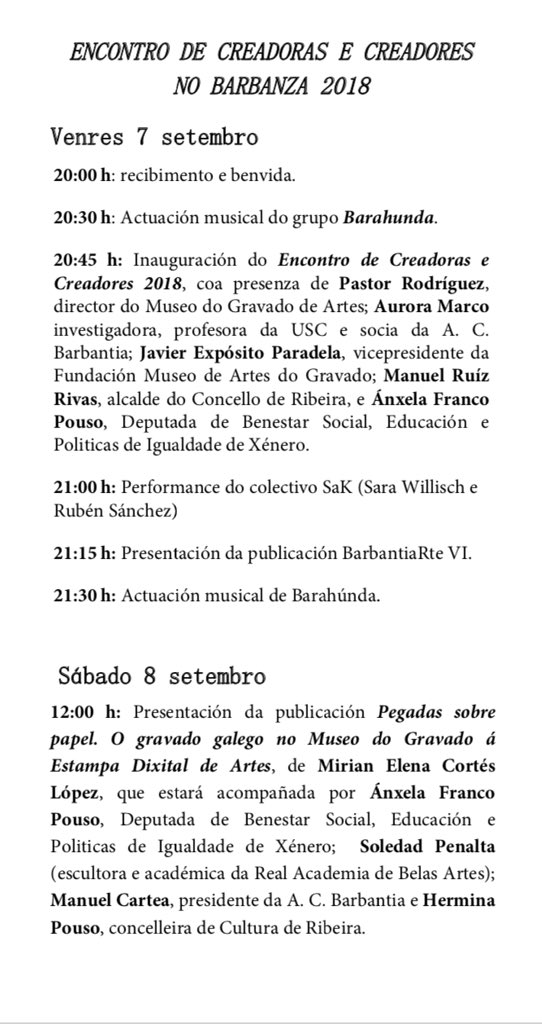 Este venres e sábado, BarbantiaRte VI: Encontro de Creadoras e Creadores do Barbanza. <a href="/DACCultura/">Cultura Depu. Coruña</a>