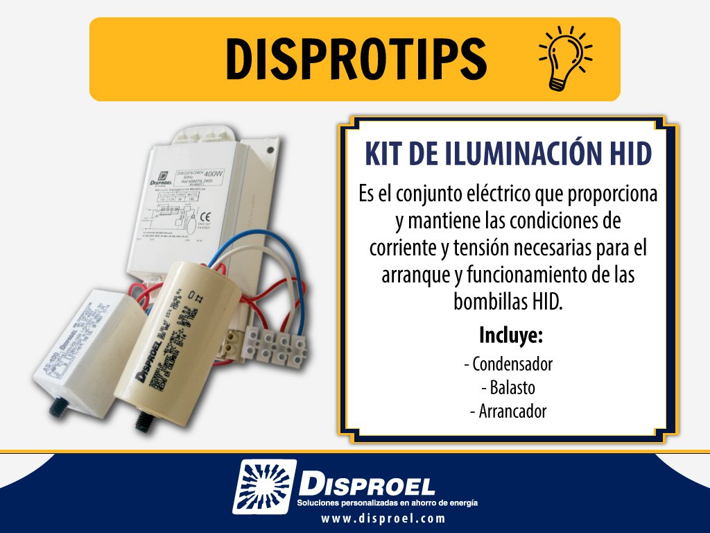 Disproel's tweet photo. Nuestro Kit de iluminación HID proporciona y mantiene las condiciones de corriente ... ⚡
#Disproel #kit #Balasto #Iluminacion #Condensador #HID #Arrancador https://t.co/bfbUaEfvXN