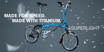 CycleSurgery's tweet photo. Light as a feather. We can't wait to try the new @bromptonbicycle Superlight, coming soon to #CycleSurgery stores https://t.co/clCrgSTqNv