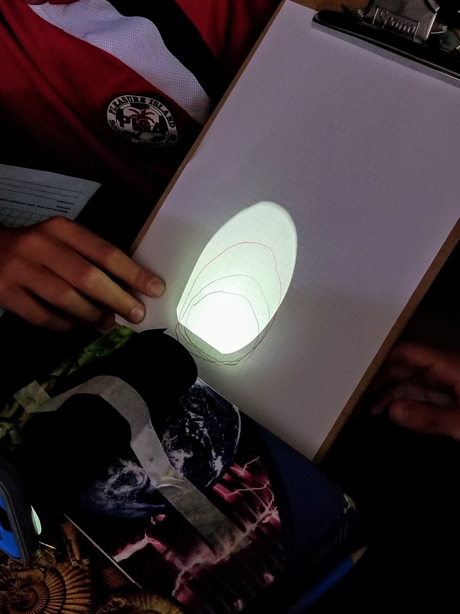 mmsscienceclass's tweet photo. How does the angle at which light reaches an object impact its intensity? Seasons Lab in Earth and Environmental Science class. #CharlesPMurray #MMSForward #MMSScience https://t.co/yeZZ9vng5P