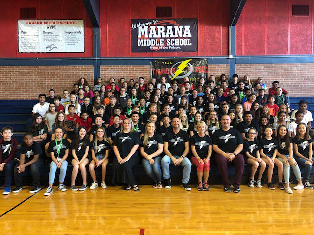 MMS_TeamThunder's tweet photo. Welcome to the Team Thunder Twitter page!  Here are our amazing Thunderstruck students for the 2018-2019 school year.  They're ready to achieve great things! https://t.co/h5U57P5JCi