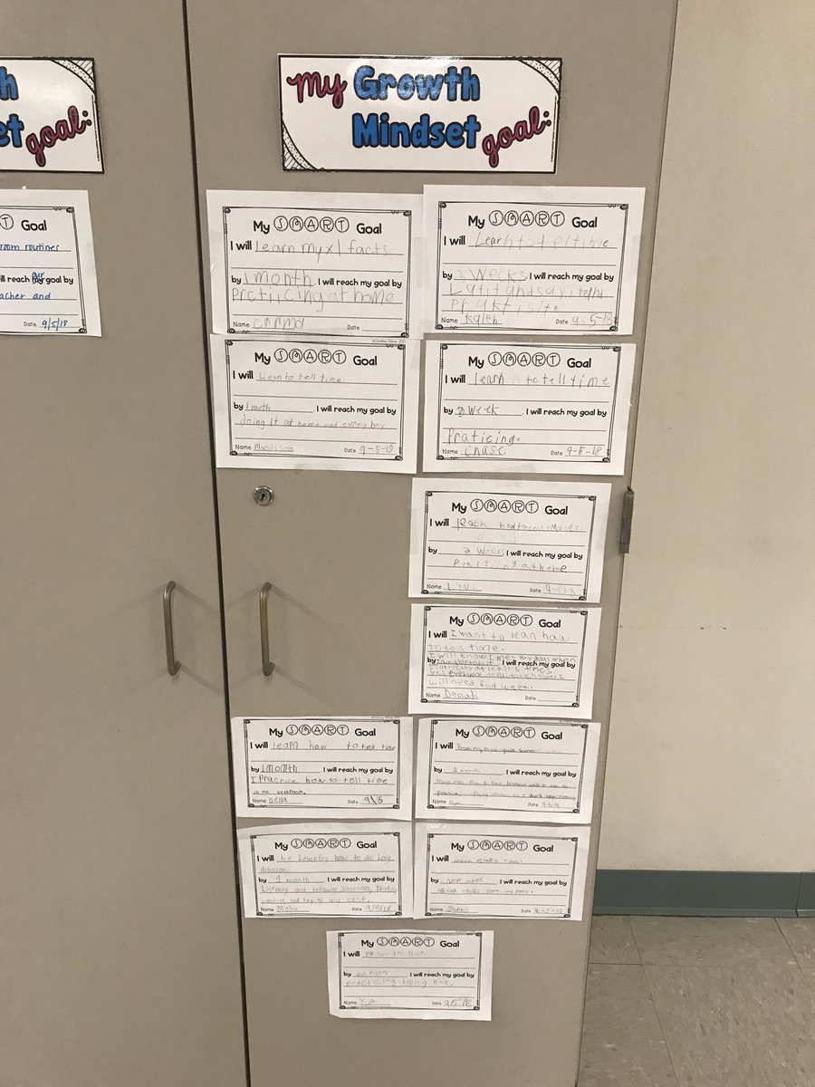 My students each created a small goal for themselves and we created a classroom goal as well!  #wegotgoals #motivation