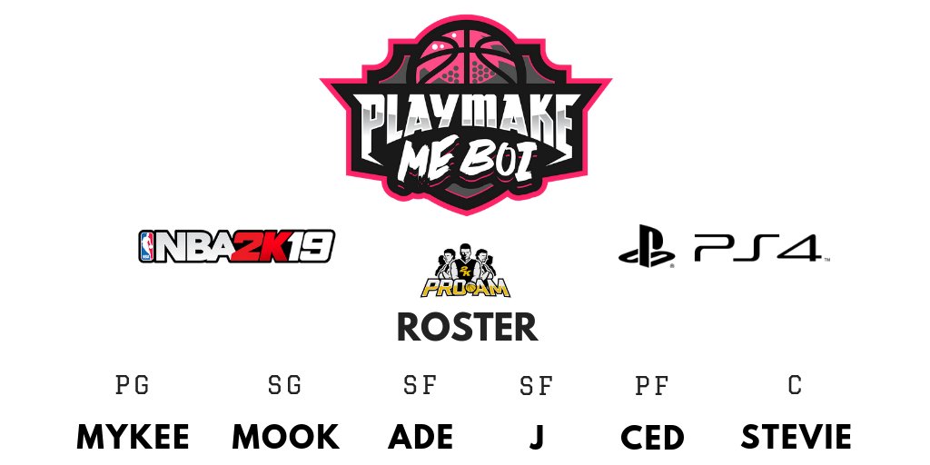 <a href="/PlayMakeMeBoi/">PlayMake Me Boi</a> #NBA2k19 Team Roster

PG - @LukeWarmWavy 
SG - @Malcolm_Jamal_ 
SF - <a href="/xYooAJx/">ΔDΞ ♛ 🇯🇲🇺🇸🇬🇧</a> 
SF - <a href="/HeAint_JTW/">🕊</a> 
PF - <a href="/CWalls_07/">Cedric Walls</a> 
C - <a href="/sw_martinez/">Steven Martinez</a>