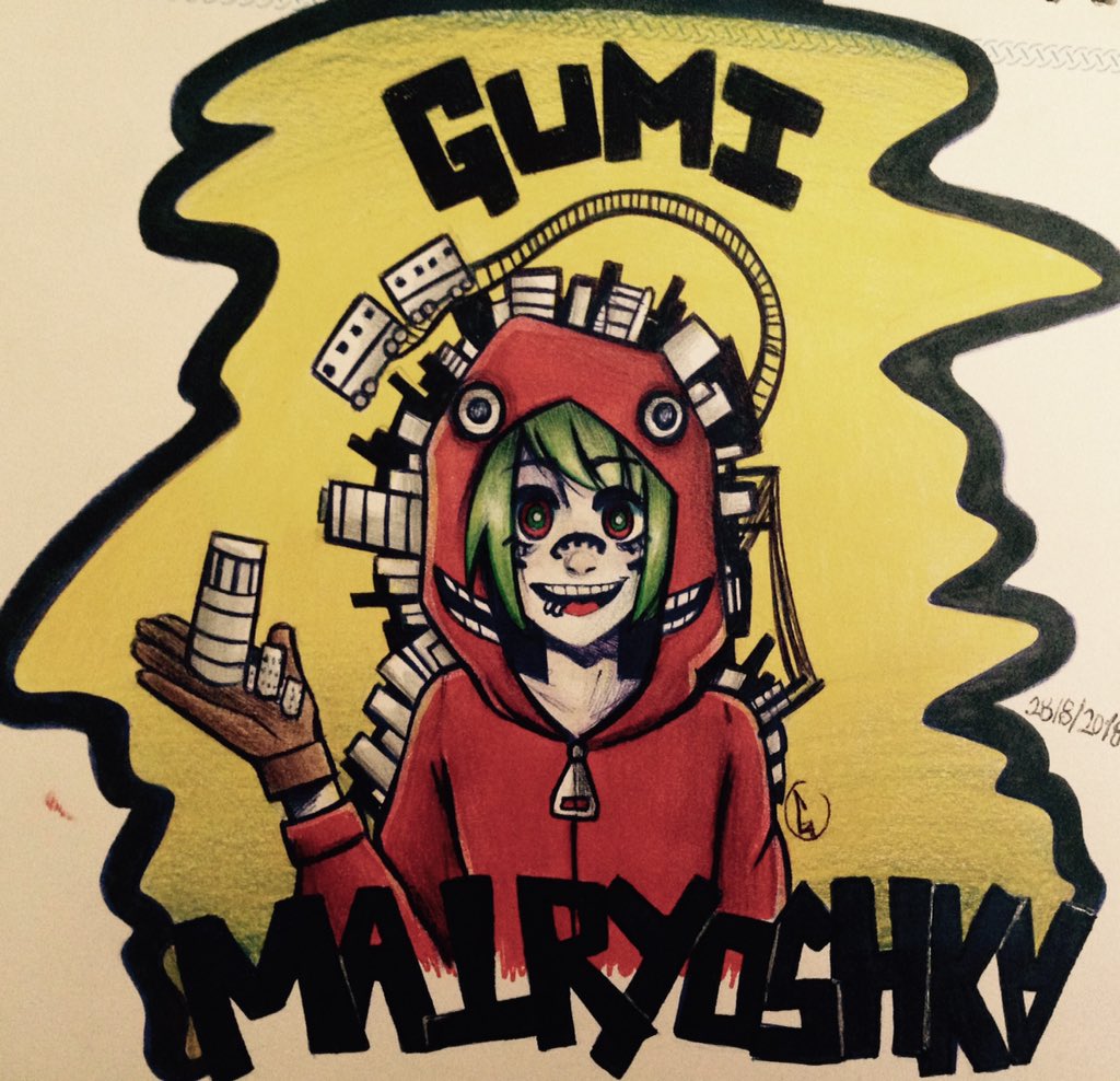 L1mAlexander's tweet photo. HICE ESSSTE DIBUJOTE DE MATRYOSHKA QUE ME QUEDÓ GENIAAAAAL AMIGO la primera vez que me oirán diciendo que me gusta un dibujo mío ok

#Matryoshka #Vocaloid #Gumi #FanArt https://t.co/KkKjnWkTi3