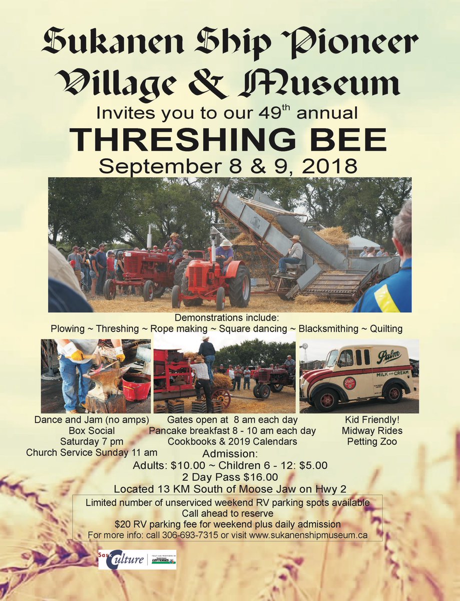 SukanenShip's tweet photo. Everyone is hard at work getting things ready for this weekend! Due to things we can’t control the Midway rides will NOT be at this event. Everything else is GO! #Sukanen #ThreshingBee #CityMJ #ExploreSask #ExploreMJ https://t.co/kECWu0e2RD