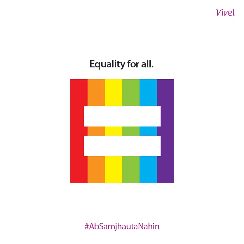 AbSNIndia's tweet photo. Equality for All!  ‍🌈

#EqualityForAll #Section377 #Sec377Verdict #AbSamjhautaNahin https://t.co/kyf9iCNyOl