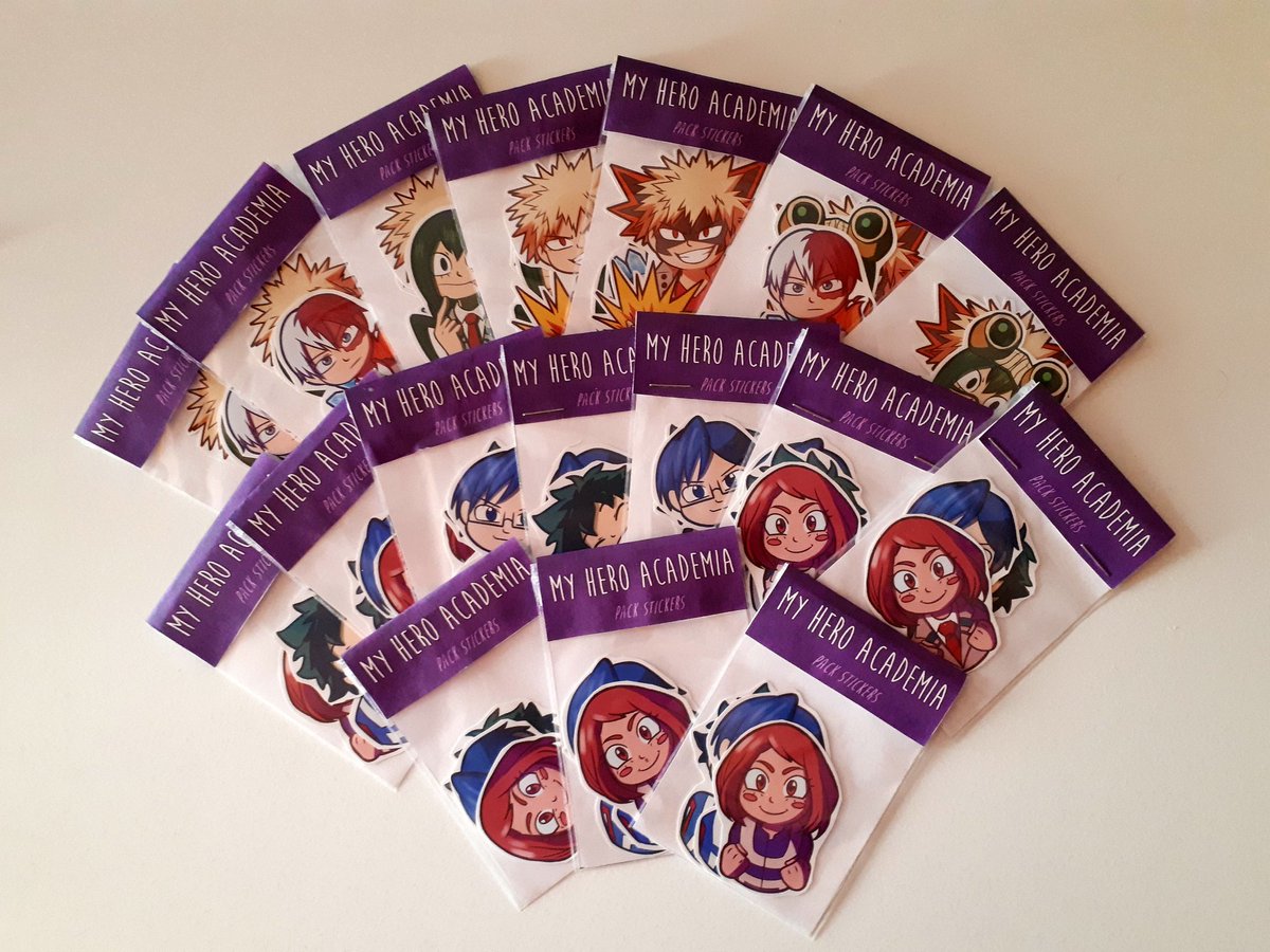 MoXiio_'s tweet image. Bon je lance enfin la vente des Stickers #MyHeroAcademia !! :3

Il y a en tout 34 packs
Contactez moi par DM si vous êtes intéressés 
Le Paiement s'effectue via Paypal 

N'hésitez pas à partager ! (svp!T^T)